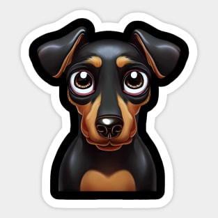 Delightful Doberman Pawsomeness Sticker